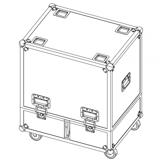 audio ampack-flight cases - technology - sound - d&b audiotechnik E7462 V8/V12 Double Touring case Audio Ampack-Flight Cases